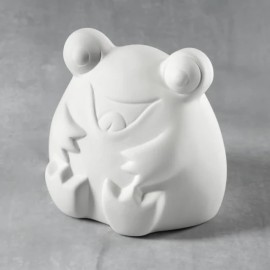 Ceramic Bisque Frog Bankable